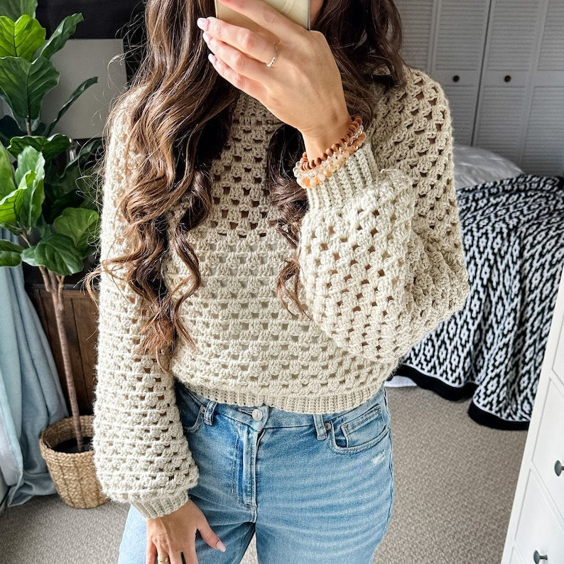 The Meadow Stitch Cardigan crochet pattern
