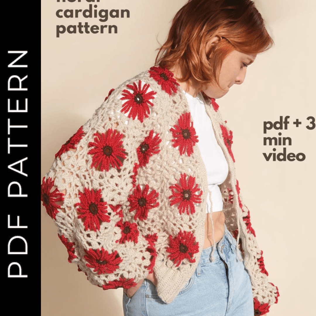 Evessia Granny Square Sweater crochet pattern - video tutorial