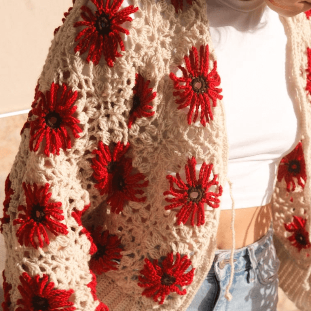 Evessia Granny Square Sweater crochet pattern - video tutorial