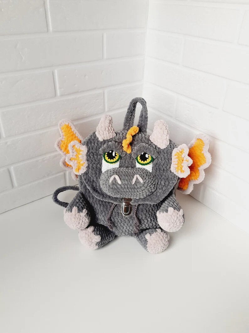 Dragon Baby Backpack - Crochet Pattern