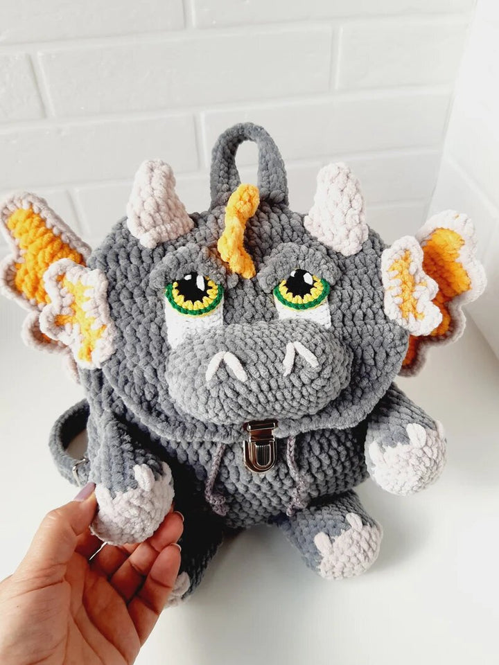 Dragon Baby Backpack - Crochet Pattern