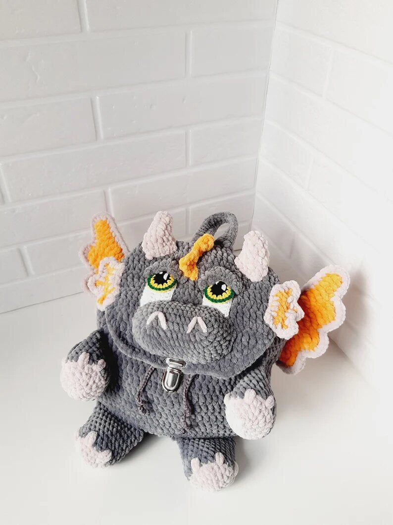 Dragon Baby Backpack - Crochet Pattern