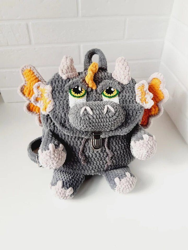 Dragon Baby Backpack - Crochet Pattern